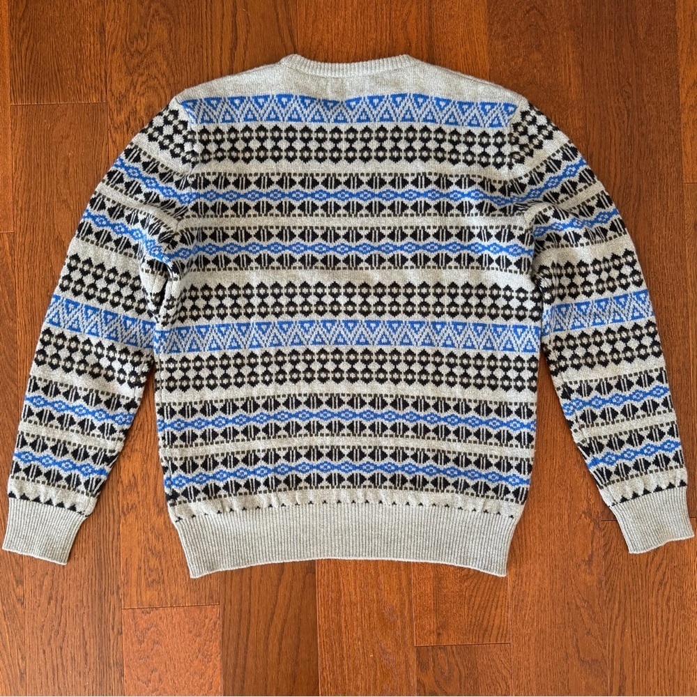 Maison Kitsuné Wool Fair Isle Sweater size L Made in Italy - Picture 2 of 5